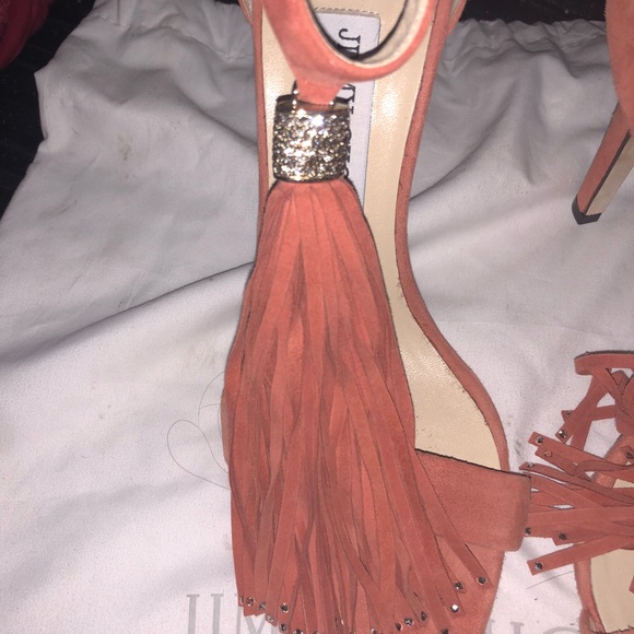 JIMMY CHOO VIOLA SUEDE TASSEL SHOES - Picture 4 of 6